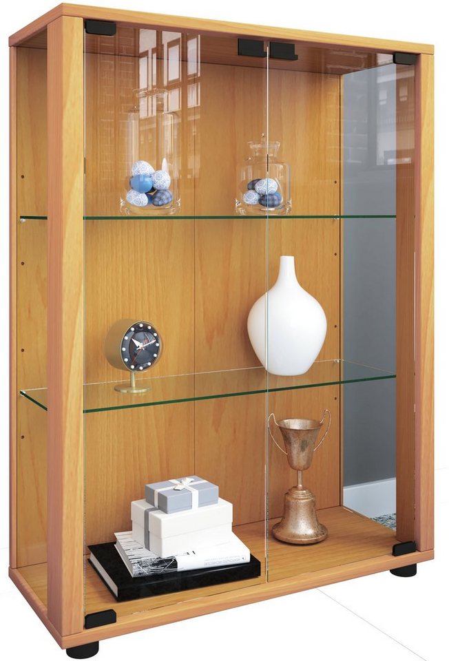 VCM Standvitrine Holz Glas Stand Vitrine Sammelvitrine Sintalo von VCM