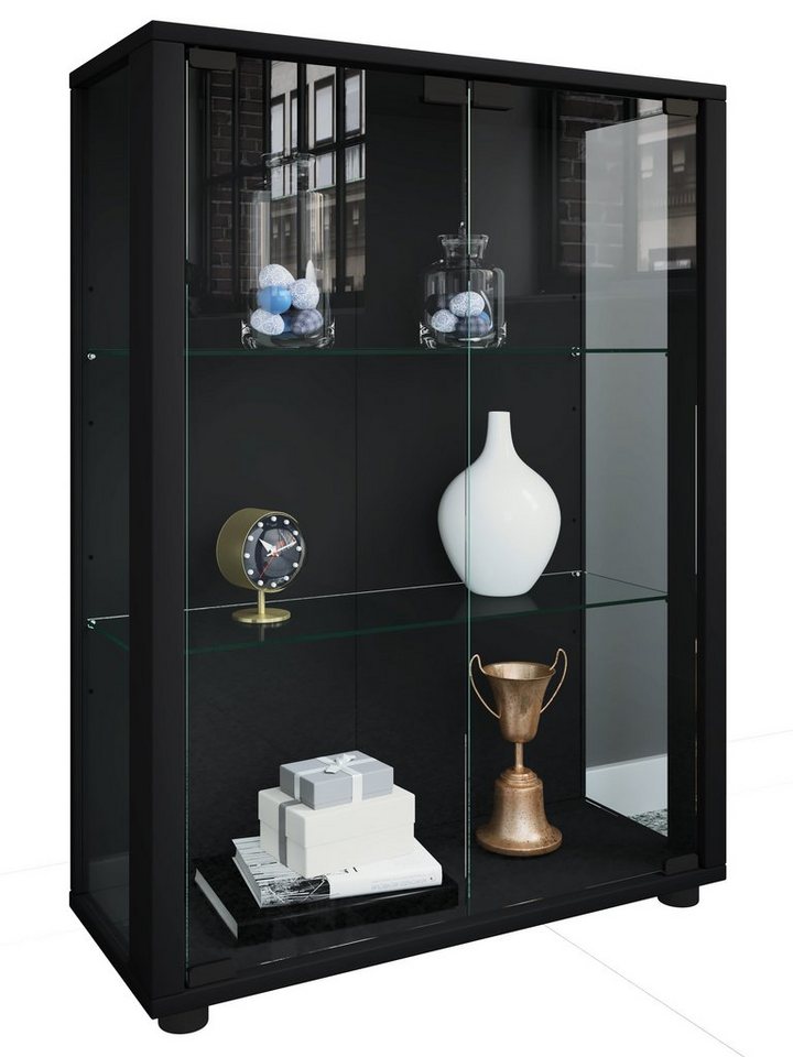VCM Standvitrine Holz Glas Stand Vitrine Sammelvitrine Sintalo von VCM