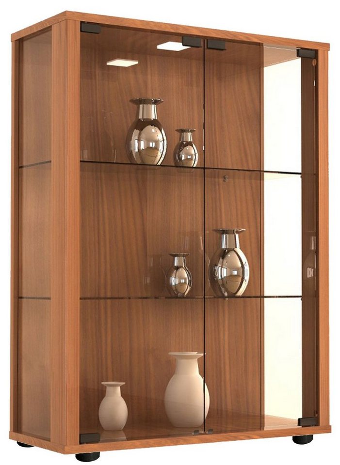 VCM Standvitrine Holz Glas Stand Vitrine Sammelvitrine Sintalo von VCM