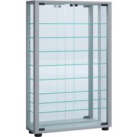 Standvitrine "Lumo Mini" mit Spiegel Silber von VCM