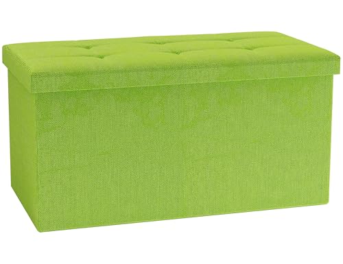 VCM Stoff Sitzbank | Maße ca. H. 38 x B. 76 x T. 38 cm | Kiste für flexiblen Einsatz in Allen Wohnräumen | Aufbewahrungsbox | Sitztruhe - Boxas von VCM