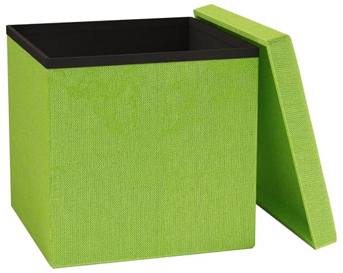 VCM Stoff Sitztruhe | Maße ca. H. 38 x B. 38 x T. 38 cm | Kiste für flexiblen Einsatz in Allen Wohnräumen | Aufbewahrungsbox | Sitzhocker - Boxas von VCM