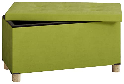 VCM Stoff Sitzbank | Maße ca. H. 40 x B. 76 x T. 38 cm | Kiste für flexiblen Einsatz in Allen Wohnräumen | Aufbewahrungsbox | Sitztruhe - Sizos L von VCM
