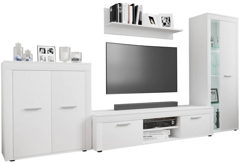 VCM TV-Board 4 tlg Schrankwand Möbel Set Wohnwand Usilo XL von VCM
