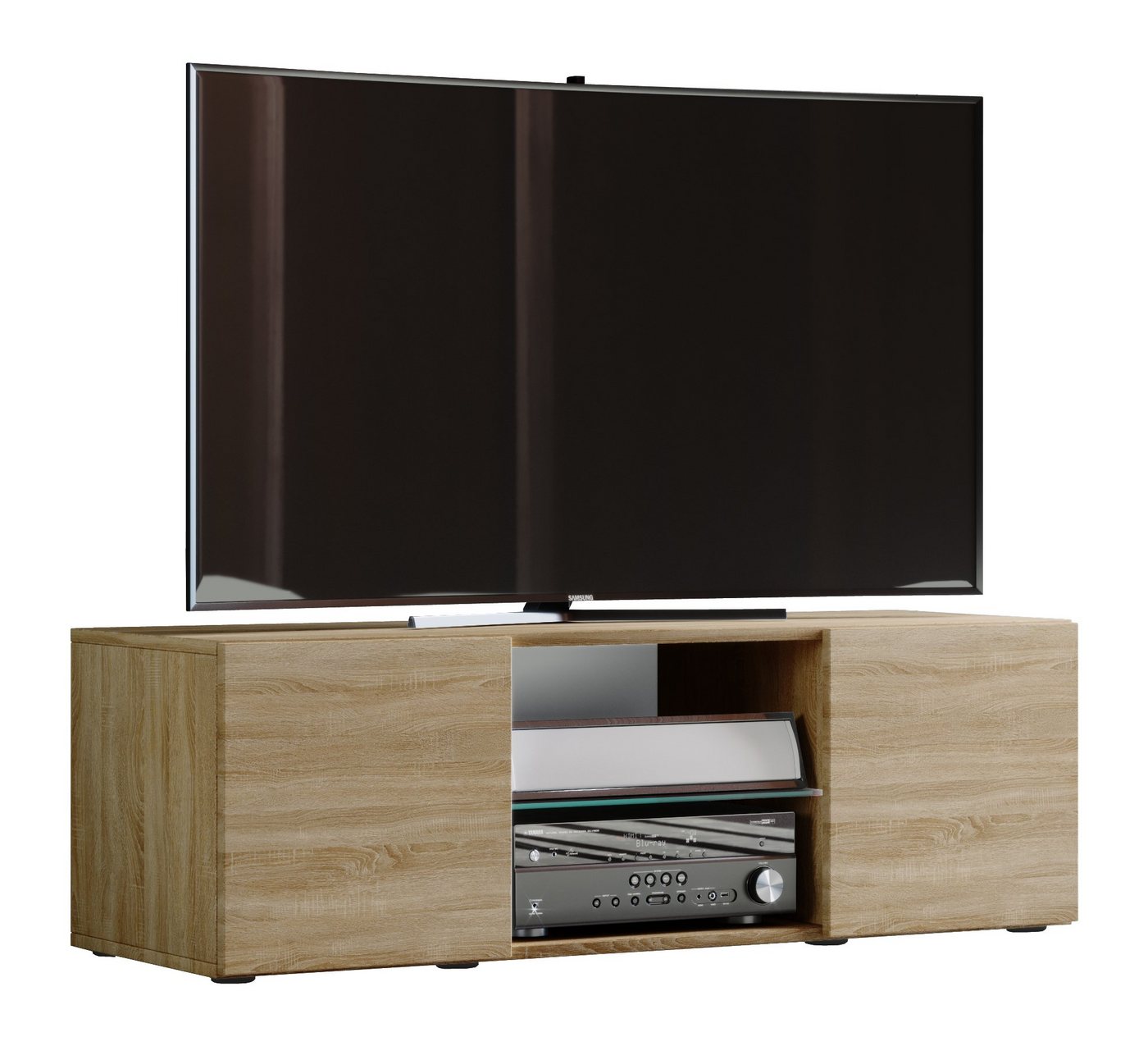VCM TV-Board Holz TV Lowboard Möbel Fernsehschrank Lowina von VCM