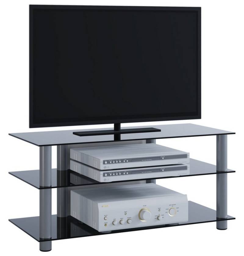 VCM TV-Board TV Möbel Sideboard Fernseh Rack Alu Glas Netasa von VCM