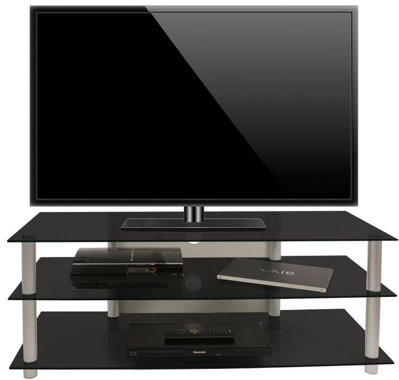 VCM TV-Board TV Möbel Sideboard Fernseh Rack Alu Glas Zumbo von VCM