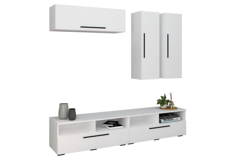 VCM TV-Board Schrankwand Wohnzimmer Anbauwand Wohnwand Arila XL von VCM