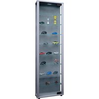 VCM Vitrine »Edana Maxi«, inkl. LED-Beleuchtung, BxH: 33 x 113 cm, Holzwerkstoff/Glas - silberfarben von VCM