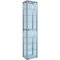 VCM Vitrine »Kavisa«, BxH: 50 x 227 cm, Holzwerkstoff/Glas - silberfarben von VCM