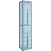 VCM Vitrine »Kavisa«, BxH: 50 x 227 cm, Holzwerkstoff/Glas - silberfarben von VCM