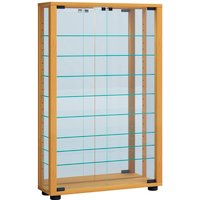 VCM Vitrine »Lumo«, mit LED-Beleuchtung, BxH: 59 x 91,3 cm, Holzwerkstoff/Glas - braun von VCM