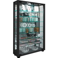 VCM Vitrine »Lumo«, mit LED-Beleuchtung, BxH: 59 x 91,3 cm, Holzwerkstoff/Glas - schwarz von VCM