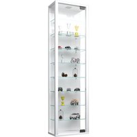 VCM Vitrine »Stano Maxi«, inkl. LED-Beleuchtung, BxH: 33 x 113 cm, Holzwerkstoff/Glas - weiss von VCM