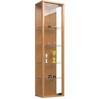 VCM Vitrine »Stano Mini«, mit LED-Beleuchtung, BxH: 33 x 113 cm, Holzwerkstoff/Glas - braun von VCM