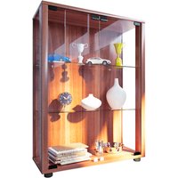 VCM Vitrine »Udina«, mit LED-Beleuchtung, BxH: 60 x 80 cm, Holzwerkstoff/Glas - braun von VCM