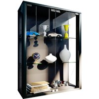 VCM Vitrine »Udina«, mit LED-Beleuchtung, BxH: 60 x 80 cm, Holzwerkstoff/Glas - schwarz von VCM