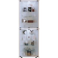 VCM Vitrine »Vecko Maxi«, BxH: 67,5 x 176 cm, Holzwerkstoff/Glas - weiss von VCM