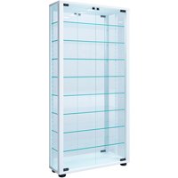 VCM Vitrine »Vitrosa«, mit LED-Beleuchtung, BxH: 59 x 114,8 cm, Holzwerkstoff/Glas - weiss von VCM