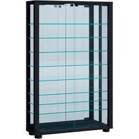 VCM Vitrine »Vitrosa«, mit LED-Beleuchtung, BxH: 59 x 91,3 cm, Holzwerkstoff/Glas - schwarz von VCM