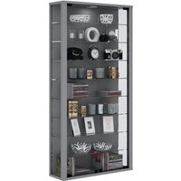 VCM Vitrine »Vitrosa Maxi«, BxH: 59 x 113 cm, Holzwerkstoff/Glas - silberfarben VCM Vitrine »Vitrosa Maxi«, BxH: 59 x 113 cm, Holzwerkstoff/Glas - silberfarben von VCM