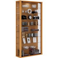 VCM Vitrine »Vitrosa Maxi«, inkl. LED-Beleuchtung, BxH: 59 x 113 cm, Holzwerkstoff/Glas - braun von VCM