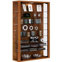 VCM Vitrine »Vitrosa Mini«, mit LED-Beleuchtung, BxH: 59 x 90 cm, Holzwerkstoff/Glas - braun von VCM