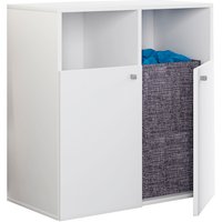 VCM Wäscheschrank »Klidas«, BxHxT: 80 x 74 x 39 cm, Holzwerkstoff - weiss von VCM