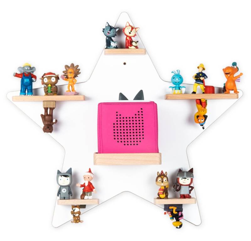 Boarti Wandregal Regal Holz Stern Kinder Toniebox Tonies Figuren von Boarti
