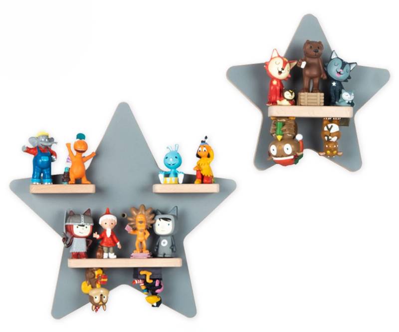 Boarti Wandregal Regal Holz Stern Kinder Toniebox Tonies Figuren von Boarti