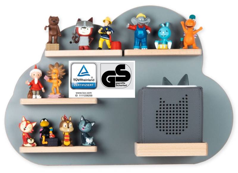 Boarti Wandregal Regal Holz Wolke Kinder Toniebox Tonies Figuren von Boarti