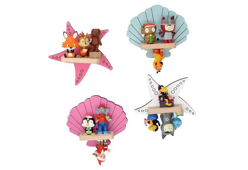 Boarti Wandregal Regal Muschel Stern Kinder Toniebox Tonies Figuren von Boarti