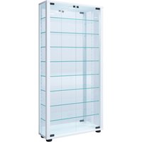 Wandvitrine "Vitrosa Maxi" mit Spiegel | Inkl. LED-Beleuchtung Weiß von VCM