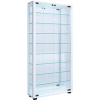 Wandvitrine "Vitrosa Maxi" mit Spiegel | Inkl. LED-Beleuchtung Weiß von VCM
