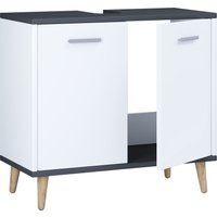 Waschbeckenunterschrank "Landos" Weiß/Anthrazit von VCM