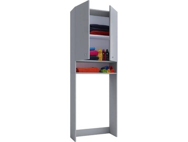 VCM Waschmaschinenumbauschrank Überbauschrank Waschmaschine Überbau Schrank Lona, grau, Grau von VCM