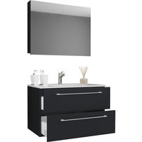 VCM Waschplatz-Set »Badinos«, 3-tlg., 80 cm, schwarz VCM Waschplatz-Set »Badinos«, 3-tlg., 80 cm, schwarz von VCM