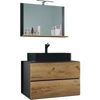 VCM Waschplatz-Set »Lendas«, 3-tlg., 80 cm., anthrazit - grau VCM Waschplatz-Set »Lendas«, 3-tlg., 80 cm., anthrazit - grau von VCM