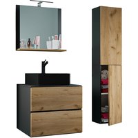 VCM Waschplatz-Set »Lendas«, 4-tlg., 60 cm, anthrazit - grau VCM Waschplatz-Set »Lendas«, 4-tlg., 60 cm, anthrazit - grau von VCM