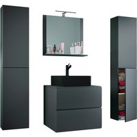 VCM Waschplatz-Set »Lendas«, 5-tlg., 60 cm, anthrazit - grau VCM Waschplatz-Set »Lendas«, 5-tlg., 60 cm, anthrazit - grau von VCM