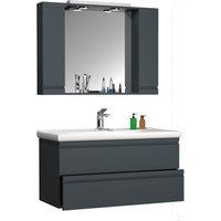 VCM Waschplatz-Set »Silora«, 3-tlg., anthrazit - grau von VCM