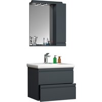 VCM Waschplatz-Set »Silora«,  3-tlg., weiß - grau von VCM