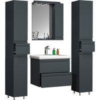 VCM Waschplatz-Set »Silora«, 5-tlg. , anthrazit - grau von VCM