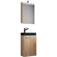 VCM Waschplatz-Set »Slito«, BxHxT: 41 x 130 x 22 cm - braun von VCM