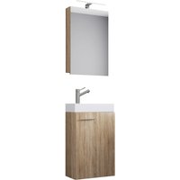 VCM Waschplatz »Slito«, B x H x T: 41 x 70 x 22 cm, eichefarben - braun von VCM