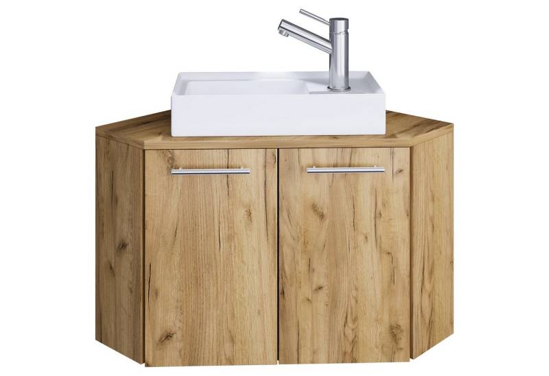 VCM Waschtisch 2-tlg. Eck Gäste WC Waschplatz Waschtisch Vilosa von VCM