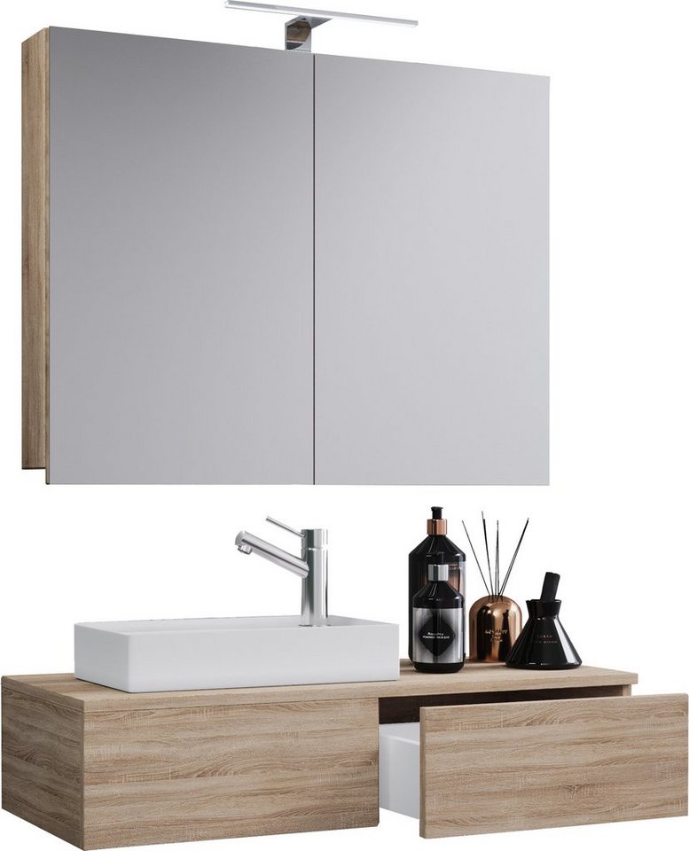 VCM Waschtisch 3-tlg Gäste WC Waschplatz Waschtisch Gudas Schrank von VCM