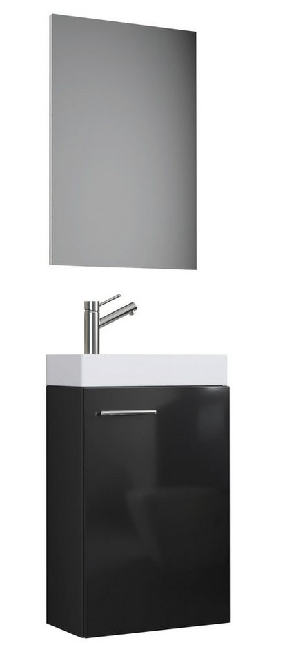 VCM Waschtisch 3-tlg Gäste WC Waschplatz Waschtisch Slito Spiegel von VCM