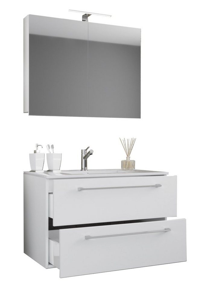 VCM Waschtisch 3-tlg. Waschplatz Waschtisch Badinos Schublade SC von VCM