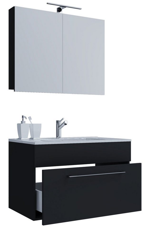 VCM Waschtisch 3-tlg. Waschplatz Waschtisch Badinos Schublade SC von VCM